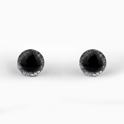 Glitrové (třpytivé) oči Ø 10 mm - stříbrná