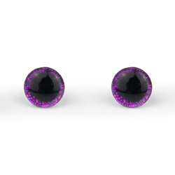 Glitrové (třpytivé) oči Ø 10 mm - růžovofialová