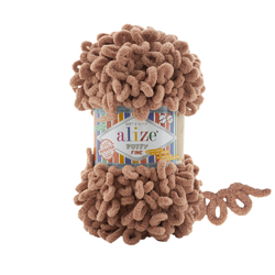 Alize Puffy fine 261 - sametově hnědá