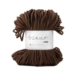 Bavlněná šnůra MILA 3 mm - hnědá