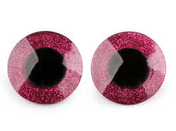 Glitrové (třpytivé) oči Ø 40 mm - pink