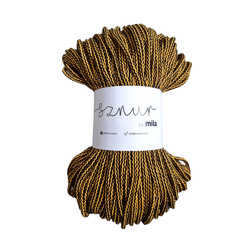 Bavlněná šnůra MILA MIX 5 mm - černá/žlutá