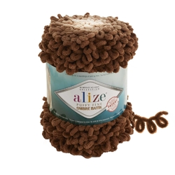 Alize Puffy Fine Ombre Batik 7262 - hnědá