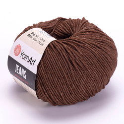 YarnArt Jeans 70 - tmavě hnědá