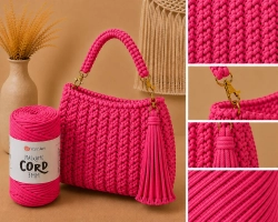 YarnArt Macrame Cord 3 mm 803 - neonově růžová