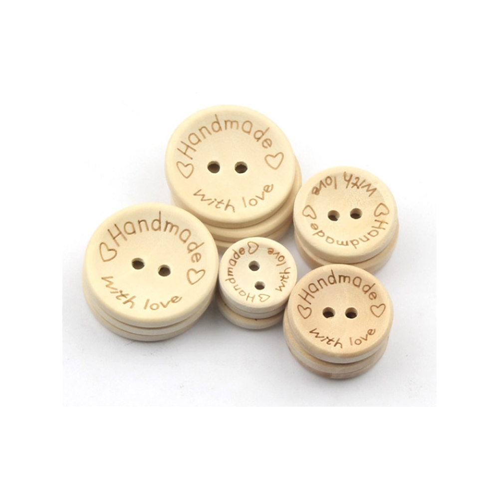 Knoflík HANDMADE Ø 20 mm - sv. přírodní