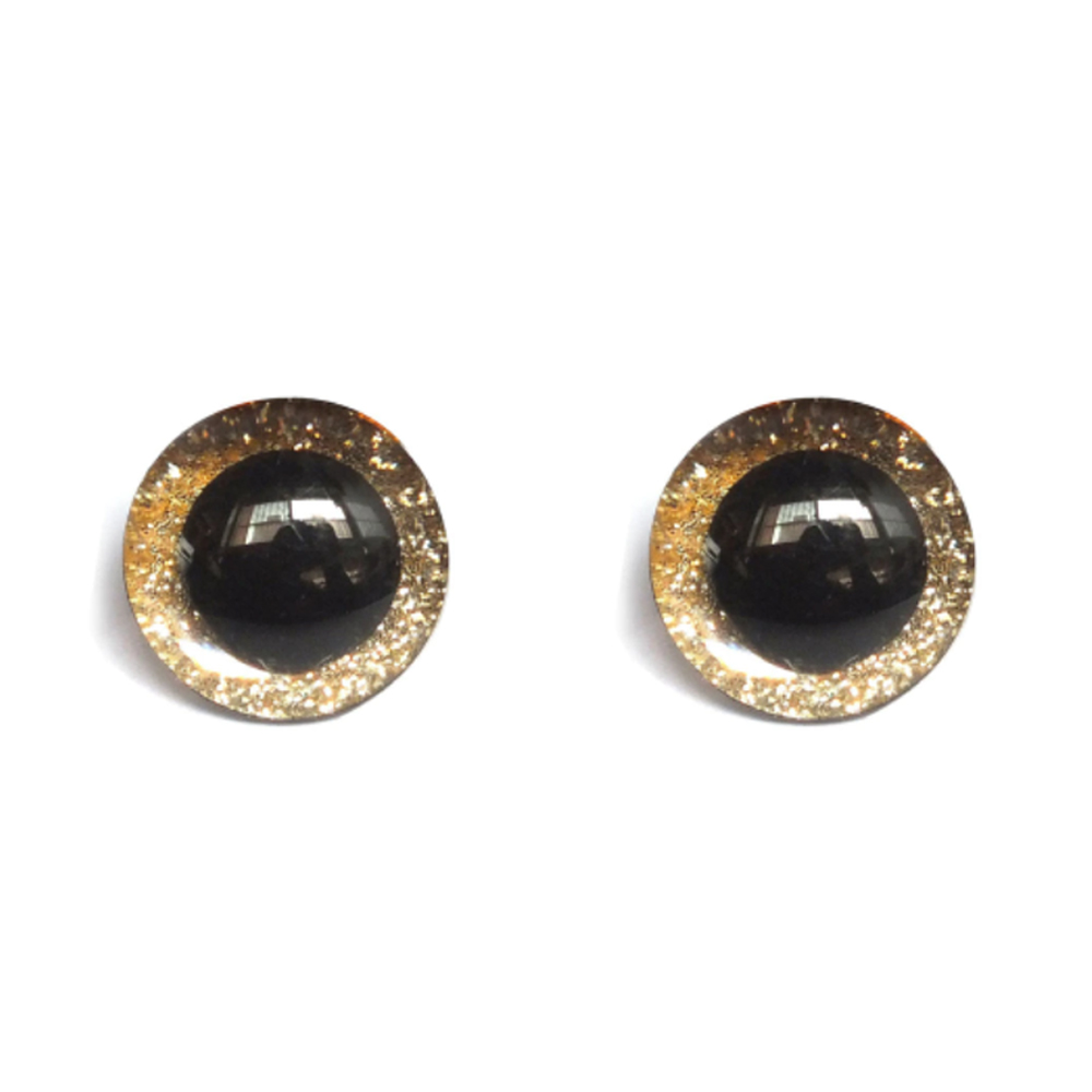 Glitrové (třpytivé) oči Ø 18 mm - zlatá