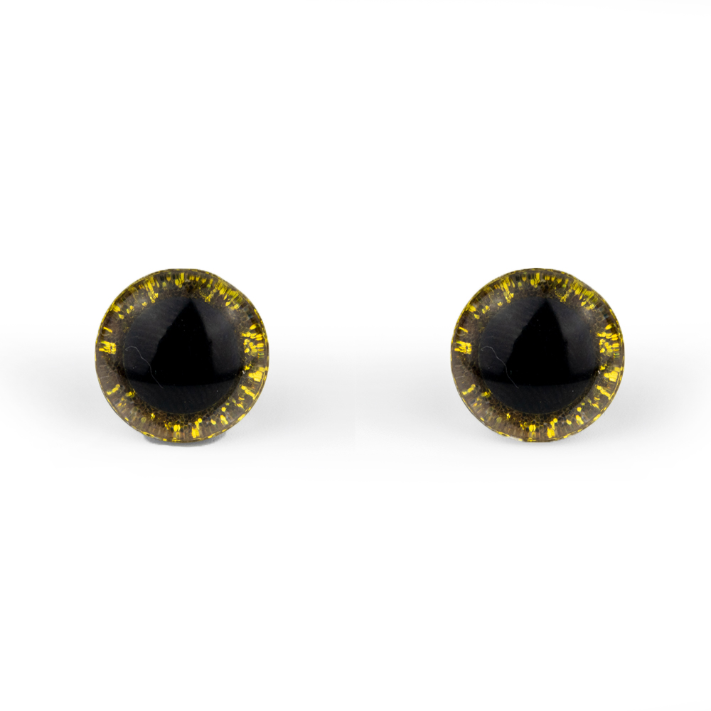 Glitrové (třpytivé) oči Ø 12 mm - zlatá
