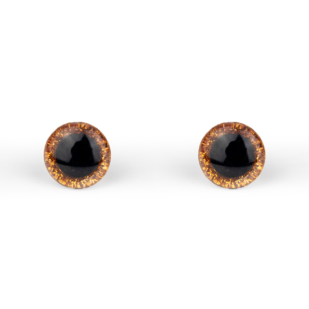 Glitrové (třpytivé) oči Ø 10 mm - oranžová
