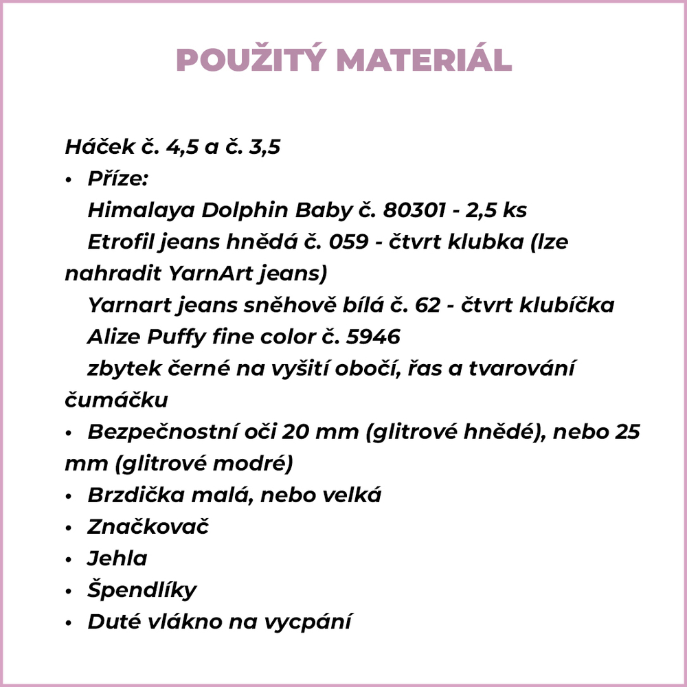 Návod pyžamožroutek medvídek