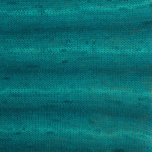 DROPS Fabel long print 918 - smaragdy