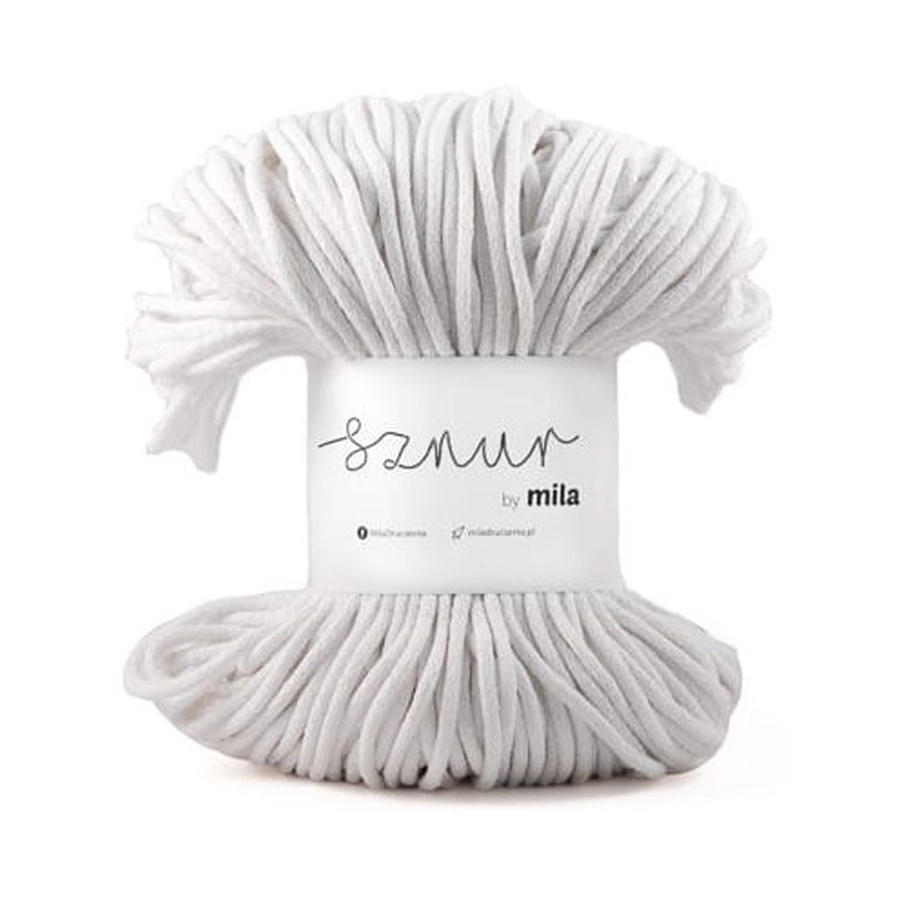 Bavlněná šnůra MILA 3 mm - bílá