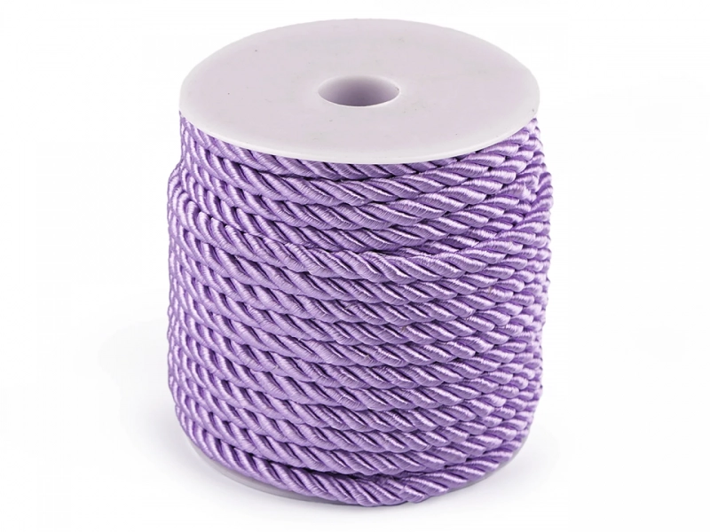 Šňůra kroucená Ø5 mm - fialová lila