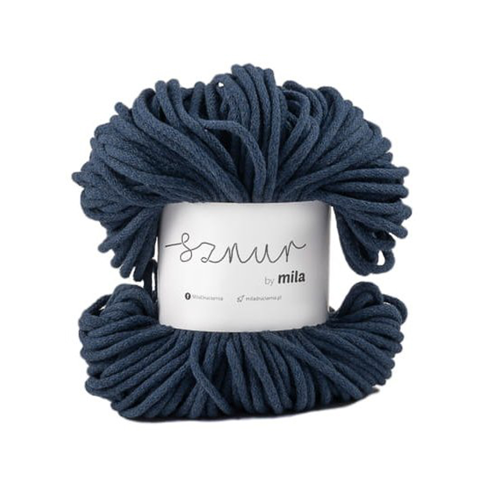 Bavlněná šnůra MILA 5 mm - jeansová