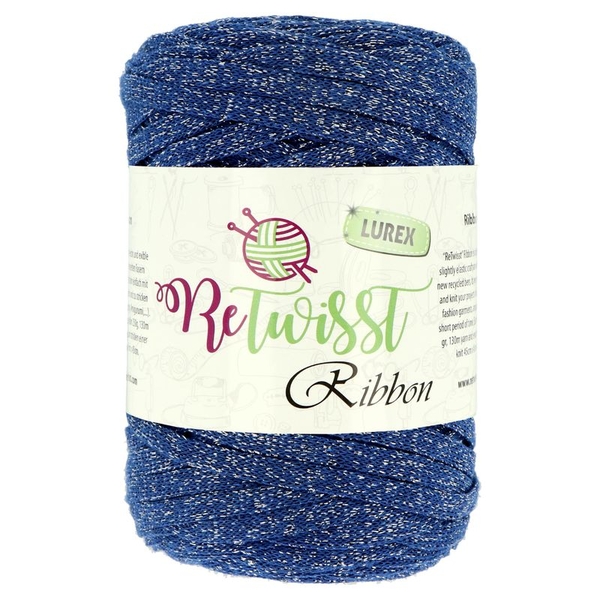 ReTwisst Ribbon Lurex - saxe blue