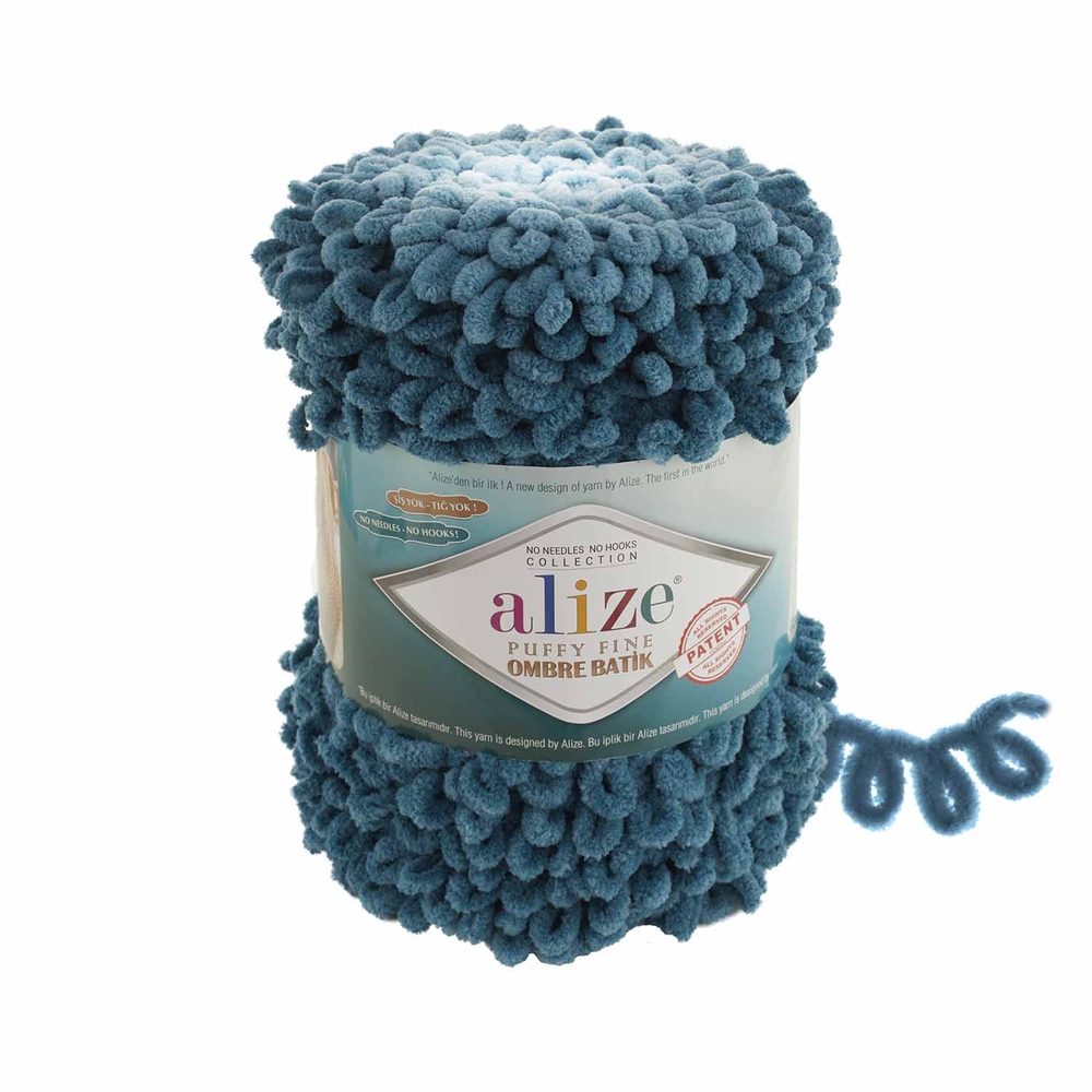 Alize Puffy fine ombre batik 7263 - petrolejová