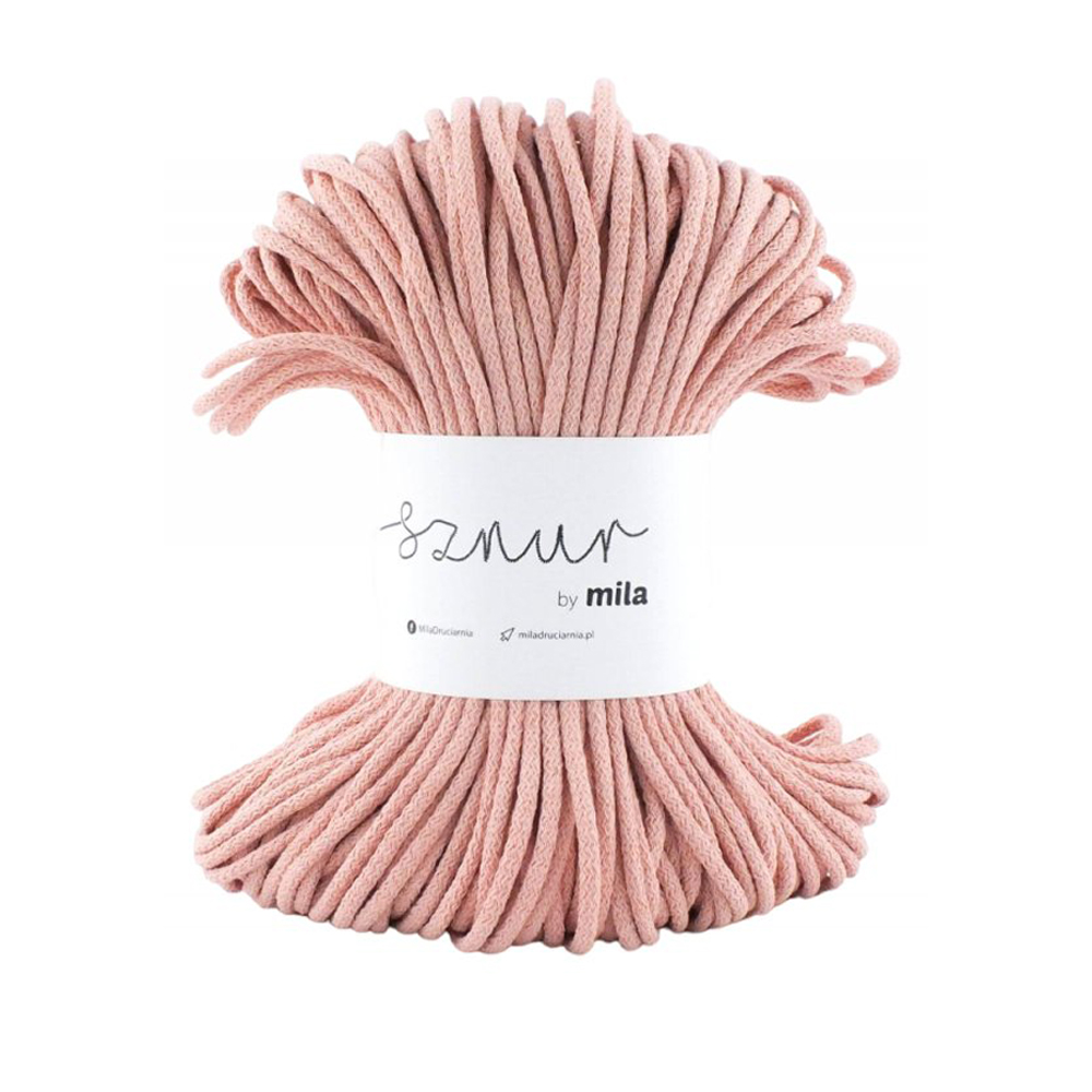 Bavlněná šnůra MILA 3 mm - růžové zlato