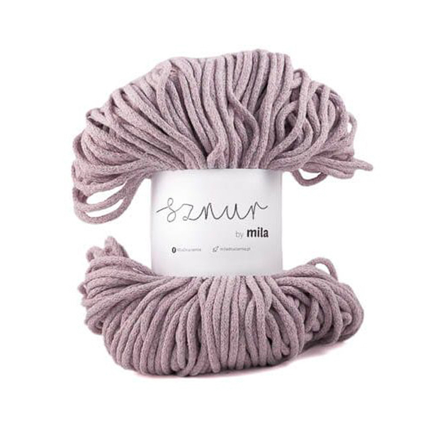 Bavlněná šnůra MILA 3 mm - šedorůžová