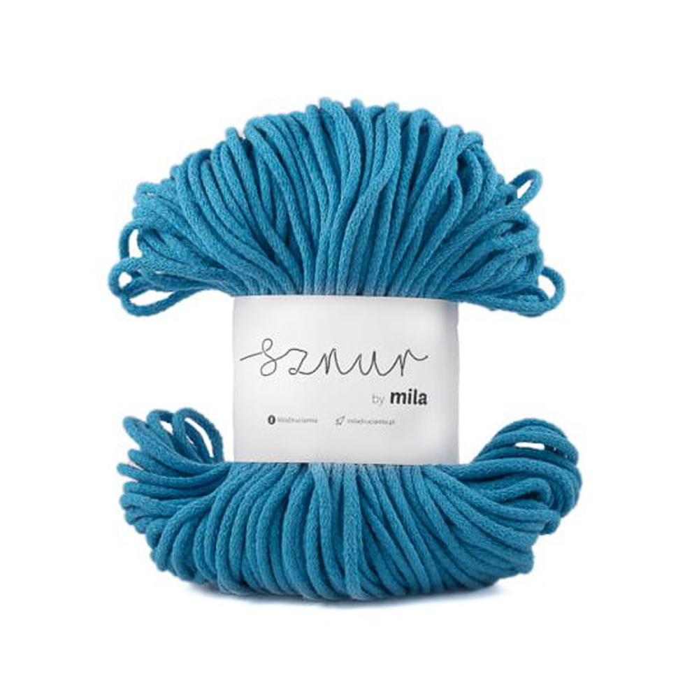 Bavlněná šnůra MILA 3 mm - tyrkysová