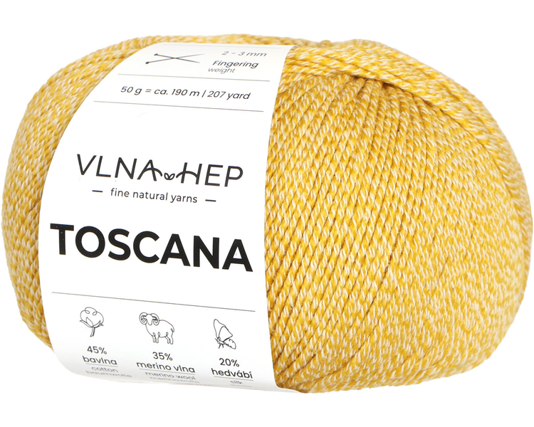 Vlna-Hep Toscana 142100 Spicy Mustard – hořčicově žlutá
