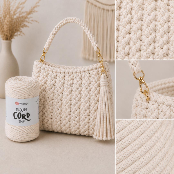 YarnArt Macrame Cord 3 mm 753 - cappuccino