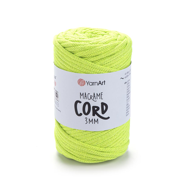 YarnArt Macrame Cord 3 mm 801 - neonově žlutá